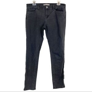 J Brand Black Wash Ghost Zip Hem Slim Skinny Jeans Womens Size 31